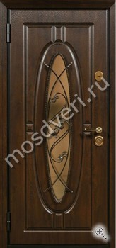 Металлическая входная дверь МДФ с ковкой и стеклом - купить от производителя Мосдвери Металлическая входная дверь МДФ с ковкой и стеклом