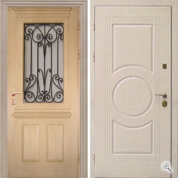 Элитная входная дверь МДФ в частный дом со стеклом и ковкой - купить от производителя Мосдвери Элитная входная дверь МДФ в частный дом со стеклом и ковкой
