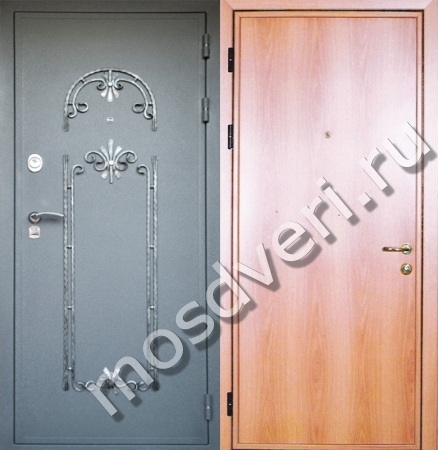 Стальная дверь в квартиру с ламинатом и порошковым напылением - купить от производителя Мосдвери Стальная дверь в квартиру с ламинатом и порошковым напылением